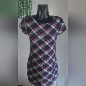 San Francisco dress navy/red check pattern Size S